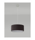 Baymont Polished Chrome E27 Universal Single Pendant With 40cm x 18cm Faux Silk Shade Black/White Laminate-12
