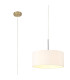 Baymont Antique Brass E27 Single Pendant With 40cm x 18cm Dual Faux Silk Shade Nude Beige/Moonlight-1