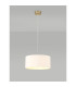 Baymont Antique Brass E27 Single Pendant With 40cm x 18cm Dual Faux Silk Shade Nude Beige/Moonlight-2