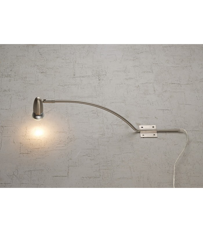 Over Cabinet 1 Light GU10 with Adjustable Head And 2m Cable c, w BS Plug Satin Nickel - 2