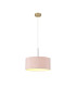 Baymont Antique Brass E27 Single Pendant With 40cm x 18cm Dual Faux Silk Shade Taupe/Halo Gold-4