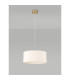 Baymont Antique Brass E27 Single Pendant With 40cm x 18cm Dual Faux Silk Shade Nude Beige/Moonlight-12