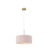 Baymont Antique Brass E27 Single Pendant With 40cm x 18cm Dual Faux Silk Shade Taupe/Halo Gold-5