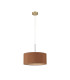 Baymont Antique Brass E27 Single Pendant With 40cm x 18cm Dual Faux Silk Shade Raw Cocoa/Grecian Bronze-5