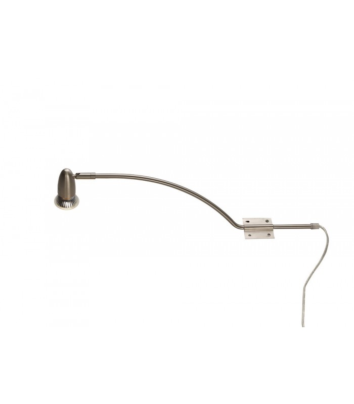 Over Cabinet 1 Light GU10 with Adjustable Head And 2m Cable c, w BS Plug Satin Nickel - 5