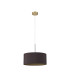Baymont Antique Brass E27 Single Pendant With 40cm x 18cm Dual Faux Silk Shade Midnight Black/Green Olive-5