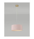 Baymont Antique Brass E27 Single Pendant With 40cm x 18cm Dual Faux Silk Shade Taupe/Halo Gold-12
