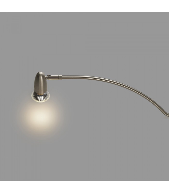 Over Cabinet 1 Light GU10 with Adjustable Head And 2m Cable c, w BS Plug Satin Nickel - 7