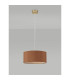 Baymont Antique Brass E27 Single Pendant With 40cm x 18cm Dual Faux Silk Shade Raw Cocoa/Grecian Bronze-12