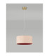 Baymont Antique Brass E27 Single Pendant With 40cm x 18cm Dual Faux Silk Shade Antique Gold/Ruby-12