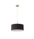 Baymont Antique Brass E27 Single Pendant With 40cm x 18cm Faux Silk Shade Black/White Laminate-5