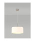 Baymont Satin Nickel E27 Single Pendant With 40cm x 18cm Dual Faux Silk Shade Nude Beige/Moonlight-2