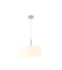Baymont Satin Nickel E27 Single Pendant With 40cm x 18cm Dual Faux Silk Shade Nude Beige/Moonlight-4
