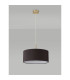 Baymont Antique Brass E27 Single Pendant With 40cm x 18cm Faux Silk Shade Black/White Laminate-12