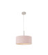 Baymont Satin Nickel E27 Single Pendant With 40cm x 18cm Dual Faux Silk Shade Taupe/Halo Gold-5
