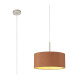 Baymont Satin Nickel E27 Single Pendant With 40cm x 18cm Dual Faux Silk Shade Raw Cocoa/Grecian Bronze-1