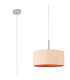 Baymont Satin Nickel E27 Single Pendant With 40cm x 18cm Dual Faux Silk Shade Antique Gold/Ruby-1