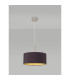 Baymont Satin Nickel E27 Single Pendant With 40cm x 18cm Dual Faux Silk Shade Midnight Black/Green Olive-2