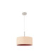 Baymont Satin Nickel E27 Single Pendant With 40cm x 18cm Dual Faux Silk Shade Antique Gold/Ruby-5