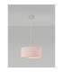 Baymont Satin Nickel E27 Single Pendant With 40cm x 18cm Dual Faux Silk Shade Taupe/Halo Gold-12