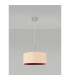 Baymont Satin Nickel E27 Single Pendant With 40cm x 18cm Dual Faux Silk Shade Antique Gold/Ruby-12