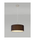 Baymont Satin Nickel E27 Single Pendant With 40cm x 18cm Faux Silk Shade Black/White Laminate-2