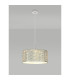 Baymont Polished Chrome E27 Single Pendant With 40cm x 18cm Silver Leaf Shade-2
