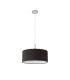 Baymont Satin Nickel E27 Single Pendant With 40cm x 18cm Faux Silk Shade Black/White Laminate-5