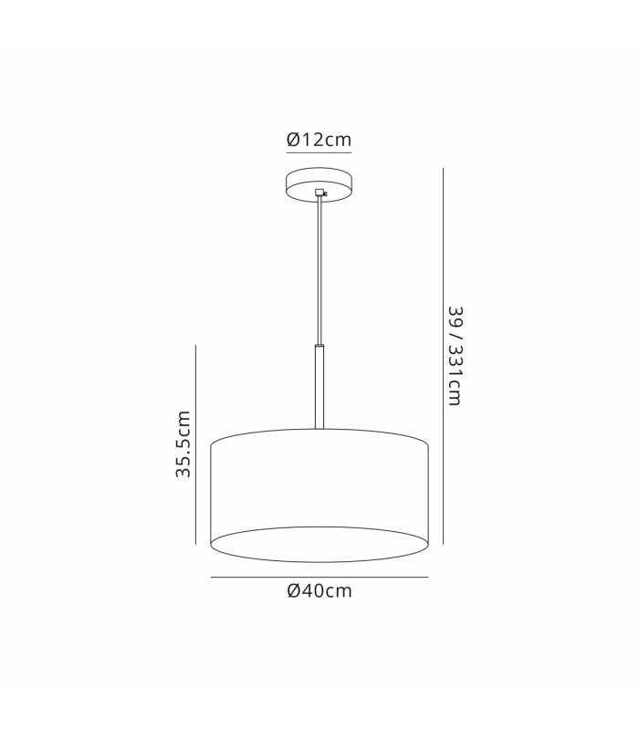 Baymont Polished Chrome E27 Single Pendant With 40cm x 18cm Silver Leaf Shade-3