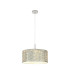 Baymont Polished Chrome E27 Single Pendant With 40cm x 18cm Silver Leaf Shade-4