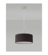 Baymont Satin Nickel E27 Single Pendant With 40cm x 18cm Faux Silk Shade Black/White Laminate-12