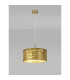 Baymont Antique Brass E27 Single Pendant With 40cm x 18cm Gold Leaf Shade-2