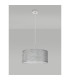 Baymont Polished Chrome E27 Single Pendant With 40cm x 18cm Silver Leaf Shade-12