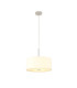 Baymont Polished Chrome E27 Single Pendant With 40cm x 18cm Faux Silk Shade Ivory Pearl/White Laminate-4