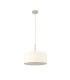 Baymont Polished Chrome E27 Single Pendant With 40cm x 18cm Faux Silk Shade Ivory Pearl/White Laminate-5