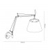 Adjustable Switched Wall Light 1 Light E27 Silver, Polished Chrome c, w Cream Pearl Shade - 3