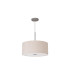 Baymont Polished Chrome E27 Single Pendant With 40cm x 18cm Dual Faux Silk Shade Nude Beige/Moonlight-5