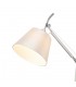 Adjustable Switched Wall Light 1 Light E27 Silver, Polished Chrome c, w Cream Pearl Shade - 4