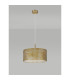 Baymont Antique Brass E27 Single Pendant With 40cm x 18cm Gold Leaf Shade-12
