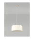 Baymont Polished Chrome E27 Single Pendant With 40cm x 18cm Faux Silk Shade Ivory Pearl/White Laminate-14