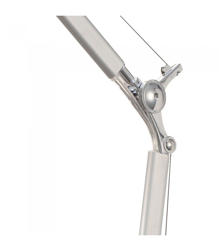 Adjustable Switched Wall Light 1 Light E27 Silver, Polished Chrome c, w Cream Pearl Shade - 6