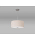 Baymont Polished Chrome E27 Single Pendant With 40cm x 18cm Dual Faux Silk Shade Nude Beige/Moonlight-14