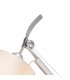 Adjustable Switched Wall Light 1 Light E27 Silver, Polished Chrome c, w Cream Pearl Shade - 7