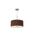 Baymont Polished Chrome E27 Single Pendant With 40cm x 18cm Dual Faux Silk Shade Raw Cocoa/Grecian Bronze-5