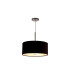 Baymont Polished Chrome E27 Single Pendant With 40cm x 18cm Dual Faux Silk Shade Black/Green Olive-4