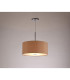 Baymont Polished Chrome E27 Single Pendant With 40cm x 18cm Dual Faux Silk Shade Antique Gold/Ruby-2