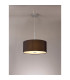 Baymont Polished Chrome E27 Single Pendant With 40cm x 18cm Faux Silk Shade Black/White Laminate-2