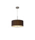 Baymont Polished Chrome E27 Single Pendant With 40cm x 18cm Faux Silk Shade Black/White Laminate-4