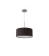 Baymont Polished Chrome E27 Single Pendant With 40cm x 18cm Faux Silk Shade Black/White Laminate-5