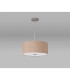 Baymont Polished Chrome E27 Single Pendant With 40cm x 18cm Dual Faux Silk Shade Antique Gold/Ruby-14